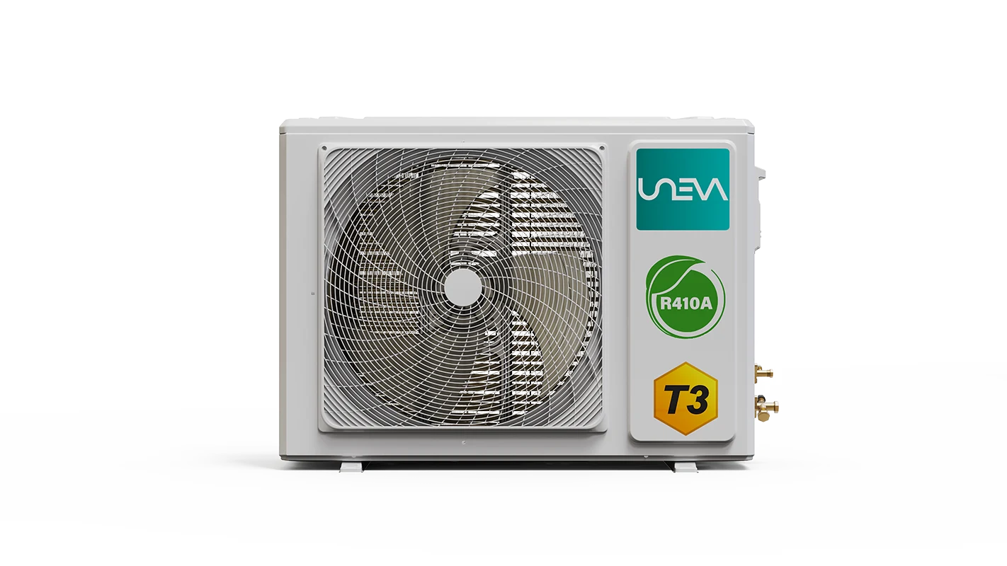 کولر گازی یونیوا سری T4 PRO — یونیت خارجی، نمای روبه‌رو