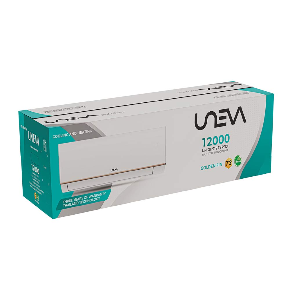 جعبه کولر گازی اسپلیت UNEVA مدل UN-GHS12 T3 PRO - سری T3 PRO جعبه کولر گازی اسپلیت UNEVA مدل UN-GHS12 T3 PRO - سری T3 PRO
